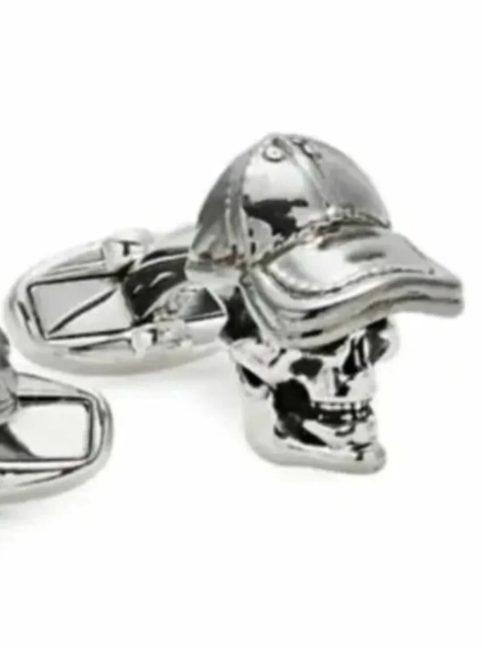 Paul Smith Skull Ball Cap Cufflinks Silver T-Bar Mens Gift Box